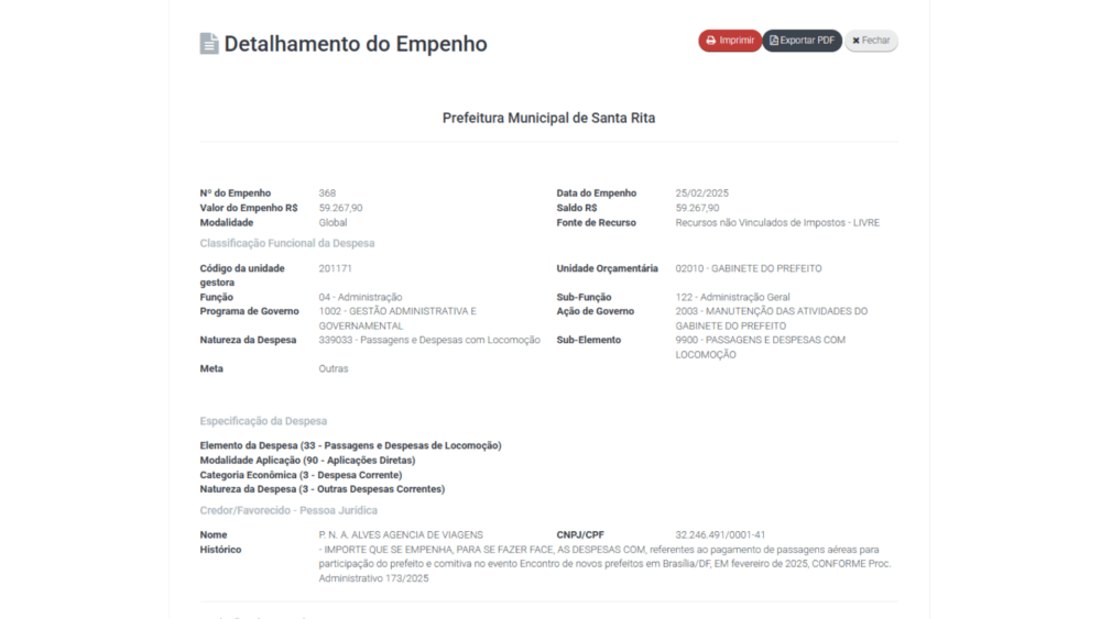 DESPERDÍCIO: PREFEITO E VICE DE SANTA RITA, NA PB, GASTAM QUASE R$ 90 MIL DURANTE EVENTO EM BRASÍLIA 2